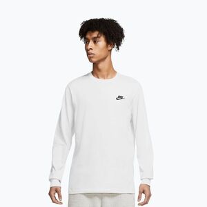 Férfi hosszú ujjú póló Nike Sportswear Club white/black (Sportswear Club AR5193-100) kép