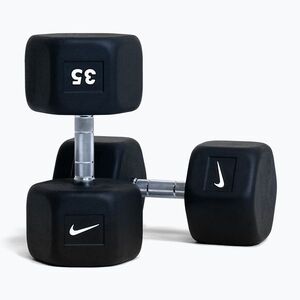 Gumírozott kézisúlyzó Nike Strength Hex Dumbbell 35 kg black/white (Hex Dumbbell DRDK-1035) kép
