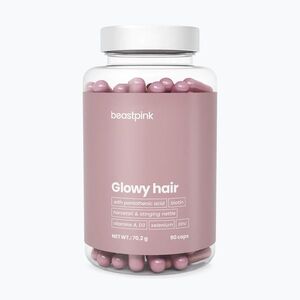 Kiegészítő GymBeam Glowy Hair - BeastPink 90 capsules (Glowy Hair - BeastPink 62836) kép