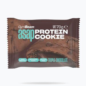 Fehérjeszelet GymBeam ASAP 70 g triple chocolate (ASAP 108127) kép