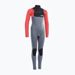 Gyerek szörfruha ION Capture 4/3 Front Zip Jr steel blue/red (Capture 4/3 Front Zip Jr 48212-4618) kép