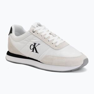 Női cipők Calvin Klein YW0YW01990 Retro Runner Lace Up Nylon MG bright white/black (Retro Runner Lace Up Nylon MG YW0YW0199001W) kép