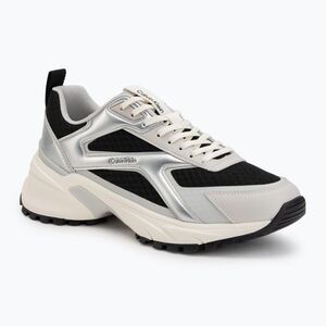 Női cipők Calvin Klein HW0HW03140 Hike Run Stripe Mesh Met black/silver/light grey (Hike Run Stripe Mesh Met HW0HW0314001R) kép