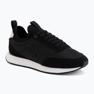Férfi cipők Calvin Klein YM0YM01414 Retro Runner Sock Laceup Mix matte black/bright white (Retro Runner Sock Laceup Mix Mat YM0YM014140GM) kép