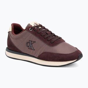 Férfi cipők Calvin Klein YM0YM01361 Retro Runner Ess Mix Mat bordeaux/peppercorn/vanilla (Retro Runner Ess Mix Mat YM0YM013610KX) kép