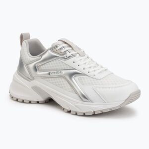 Férfi cipők Calvin Klein HM0HM02341 Hike Runner Stripe Met Mix bright white/silver/light grey (Hike Runner Stripe Met Mix HM0HM02341061) kép