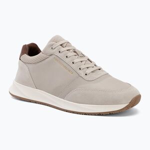 Férfi cipők Tommy Hilfiger Runner Suede Mix classic stone tracksuits (Dresy Runner Suede Mix FM0FM05910RA2) kép