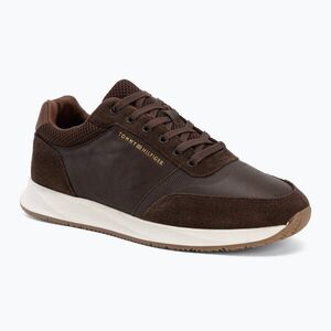 Férfi cipők Tommy Hilfiger Runner Suede Mix cocoa tracksuits (Dresy Runner Suede Mix FM0FM05910GT6) kép