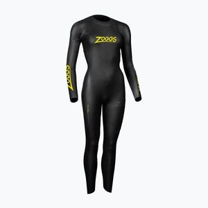 Női úszóruha habszivacsból Zoggs Ow Free 3/2 mm black/yellow (Ow Free 3.2 mm 464022) kép