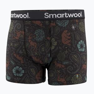 Férfi termoaktív boxeralsó Smartwool Merino Print Boxer Brief Boxed black paisley (Merino Print Boxer Brief Boxed SW017005Q851) kép
