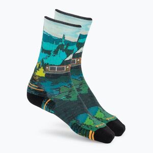 Zokni Smartwool Hike Trail Trekker Print Crew winter moss (Hike Trail Trekker Print Crew SW003032K181) kép