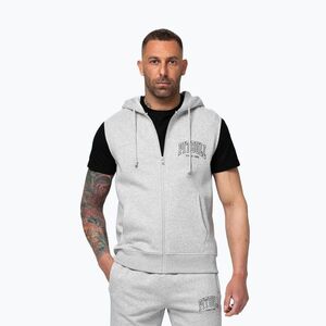 Férfi pulóver Pitbull Badger Hooded Vest Zip grey/melange (Badger Hooded Vest Zip 146091121001) kép