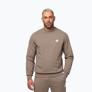 Férfi pulóver Pitbull Nugget Small Logo Crewneck brown savana (Nugget Small Logo 115060820001) kép