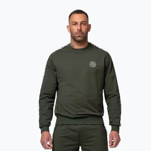 Férfi pulóver Pitbull Tape Parker Crewneck old green (Tape Parker Crewneck 116090381001) kép
