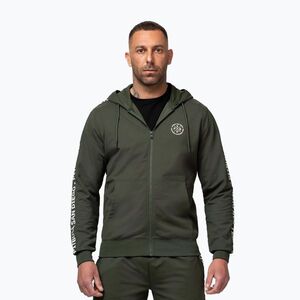 Férfi pulóver Pitbull Tape Parker Hooded Zip old green (Tape Parker Hooded Zip 136090381001) kép