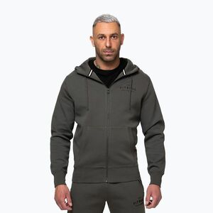 Férfi pulóver Pitbull Sampson Hooded Zip Sweatshirt grey/green (Sampson Hooded Zip Sweatshirt 135041383001) kép