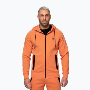 Férfi pulóver Pitbull Dogwood Hooded Zip Sweatshirt fluo orange (Dogwood Hooded Zip Sweatshirt 135040630001) kép