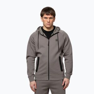 Férfi pulóver Pitbull Dogwood Hooded Zip Sweatshirt taupe (Dogwood Hooded Zip Sweatshirt 135040870001) kép