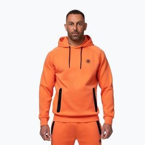 Férfi pulóver Pitbull Dogwood Hooded Sweatshirt fluo orange (Dogwood Hooded Sweatshirt 125040630001) kép
