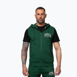 Férfi pulóver Pitbull Badger Hooded Vest Zip hunter green (Badger Hooded Vest Zip 146091321001) kép