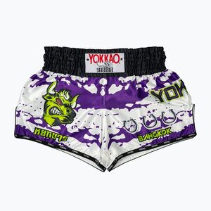 Férfi edzőshort YOKKAO Angry Bull Muay Thai white (Angry Bull Muay Thai TYBS-156) kép
