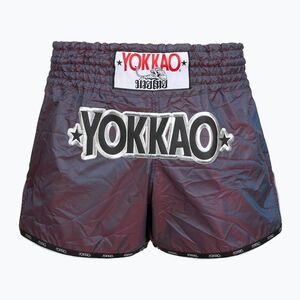 Férfi edzőshort YOKKAO Lunar Muay Thai iridescent blue grey (Lunar Muay Thai TYBS-170) kép