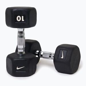 Súlyzók Nike Strength Hex Dumbbell 2 x 10 kg black/white (Hex Dumbbell DRDK-1010) kép