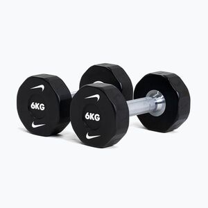 Súlyzók Nike Strength Pro Urethane Dumbbell 2 x 6 kg black/white (Pro Urethane Dumbbel DRCK-1006) kép