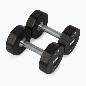 Súlyzók Nike Strength Pro Urethane Dumbbell 2 x 9 kg black/white (Pro Urethane Dumbbel DRCK-1009) kép