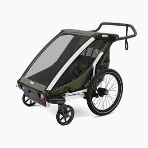 Kerékpár utánfutó Thule Chariot Lite Double vintage green (Chariot Lite Double 10203024) kép