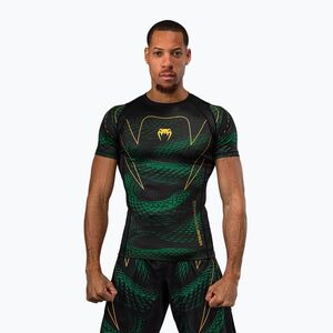 Férfi rashguard Venum Matupa Short Sleeve black/green/gold (Matupa Short Sleeve VENUM-06068-657) kép