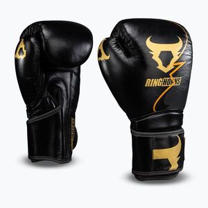 Boxkesztyű Venum Ringhorns Charger Boxing black/gold (Ringhorns Charger Boxing RH-00051-126) kép