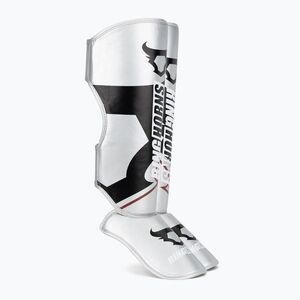 Sípcsont- és lábfejvédők Venum Ringhorns Charger Shin silver/black (Ringhorns Charger Shin RH-00054-451) kép