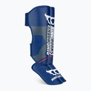 Sípcsont- és lábfejvédők Venum Ringhorns Charger Shin navy blue/red (Ringhorns Charger Shin RH-00054-455) kép