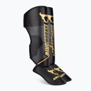Sípcsont- és lábfejvédők Venum Ringhorns Charger Shin black/gold (Ringhorns Charger Shin RH-00054-126) kép
