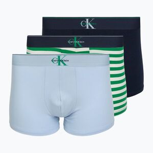 Férfi boxeralsó Calvin Klein LV00NB4472 Trunk 3 pairs shoreline/mardi gras green/cent s (Trunk LV00NB44724SD) kép