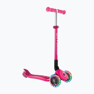 Gyermek háromkerekű roller Globber Primo Foldable Lights fuchsia (Primo Foldable Lights 432-110-3) kép