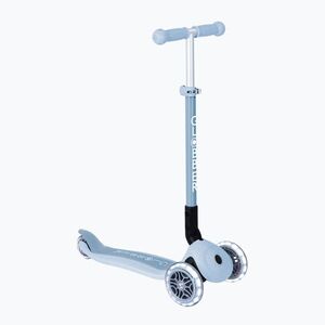 Gyermek háromkerekű roller Globber Junior Primo Foldable Lights Eco blueberry (Junior Primo Foldable Lights Eco 696-501) kép