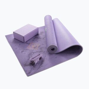 Jóga készlet Myga Chakra Yoga Set mat + block + purple strap (Chakra Yoga Set RY2156) kép