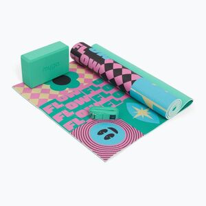 Jóga készlet Myga Spirit Yoga Set mat + block + turquoise strap (Spirit Yoga Set RY2475) kép