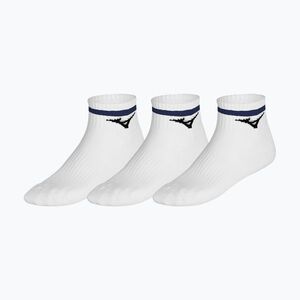 Zokni Mizuno Training Mid With Line 3 pairs white/ultramarine (Training Mid With Line 32GXCA25Z92) kép