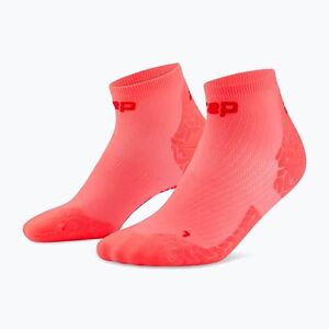 Férfi kompressziós zokni CEP Ultralight Low Cut 4.0 neon coral/red (Ultralight Low Cut 4.0 WP8ABL2) kép