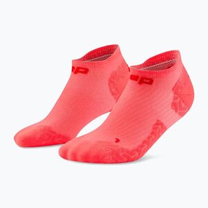 Férfi kompressziós zokni CEP Ultralight No Show 4.0 neon coral/red (Ultralight No Show 4.0 WP86BL2) kép