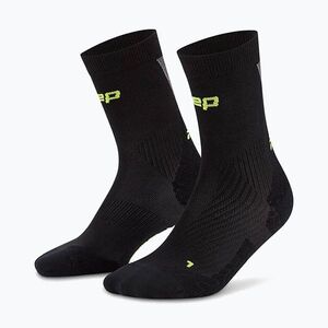 Férfi kompressziós zokni CEP Ultralight Mid Cut 4.0 black/grey (Ultralight Mid Cut 4.0 WP8CVL4) kép