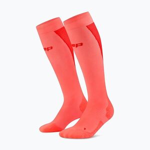 Női zokni CEP Ultralight Tall 4.0 neon coral/red (Ultralight Tall 4.0 WP70BL2) kép
