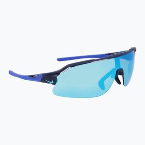 Napszemüveg Nike Flyfree Shield P matte obsidian/polar blue mirror/road (Flyfree Shield P IU8034X-410) kép