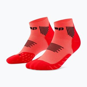 Női kompressziós zokni CEP Run Low Cut 5.0 neon coral (Run Low Cut 5.0 WP7ASR2) kép