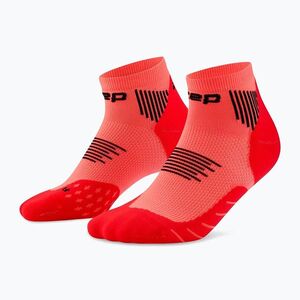 Férfi kompressziós zokni CEP Run Low Cut 5.0 neon coral (Run Low Cut 5.0 WP8ASR2) kép