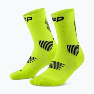 Férfi kompressziós zokni CEP Run Mid Cut 5.0 lime/black (Run Mid Cut 5.0 WP8CKR2) kép