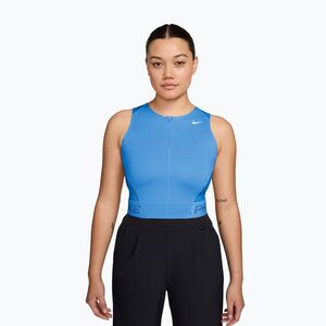 Női edzőpóló Nike Pro Dri-Fit university blue/light photo blue/white (Pro Dri-Fit IB8949-412) kép